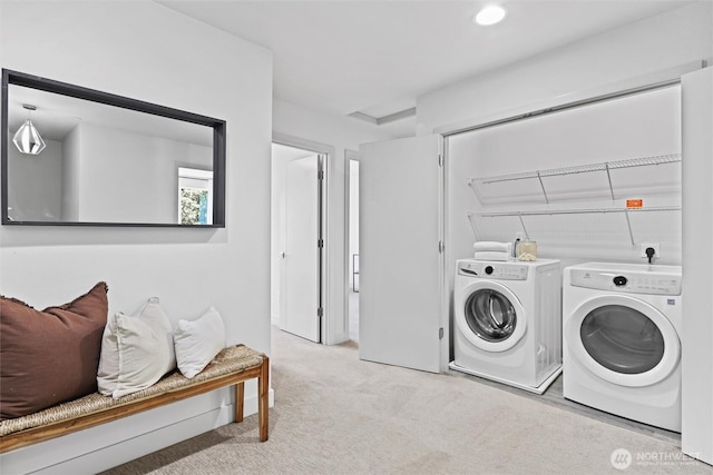 17905 35th Ave SE Unit C3, Bothell, WA 98012 - laundry room with washer and dryer and carpet floors