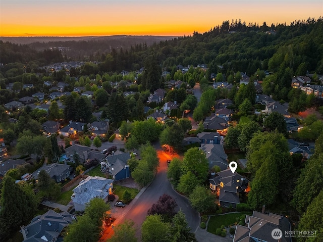15214 102nd Ave NE, Bothell, WA 98011 - aerial view at dusk of a forest view and a residential view