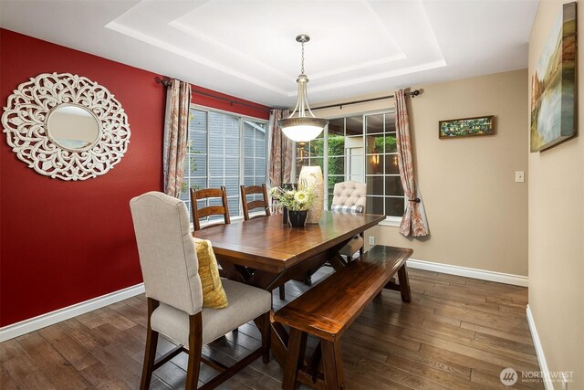 15214 102nd Ave NE, Bothell, WA 98011 - dining room featuring a raised ceiling and wood finished floors