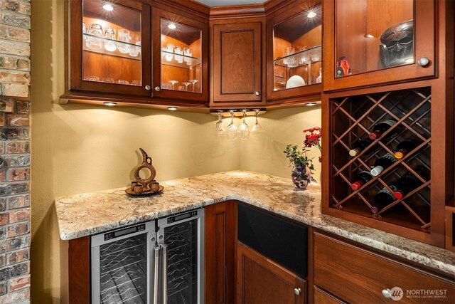 15214 102nd Ave NE, Bothell, WA 98011 - indoor dry bar with wine cooler