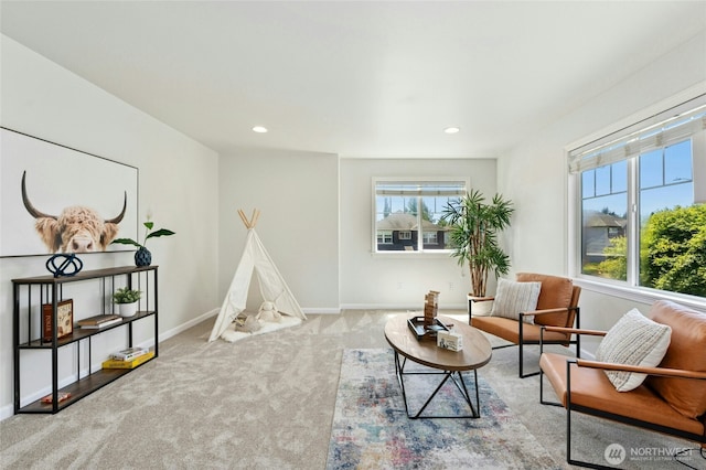 3303 174th Pl SE, Bothell, WA 98012 - sitting room featuring carpet and recessed lighting
