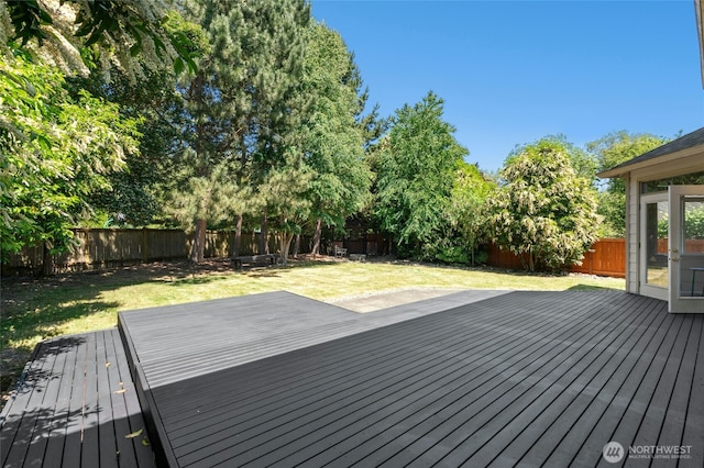 3303 174th Pl SE, Bothell, WA 98012 - wooden terrace featuring a fenced backyard