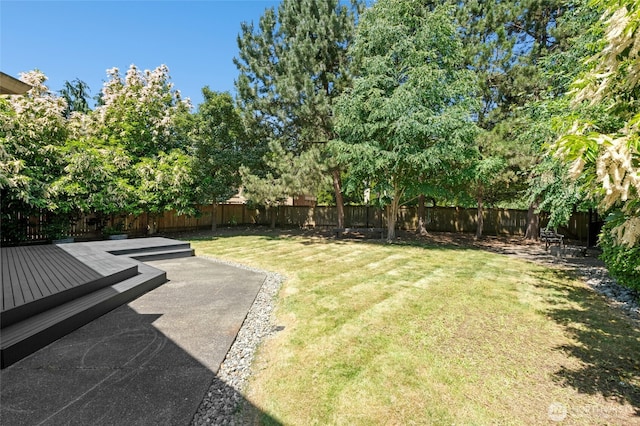 3303 174th Pl SE, Bothell, WA 98012 - fenced backyard with a wooden deck