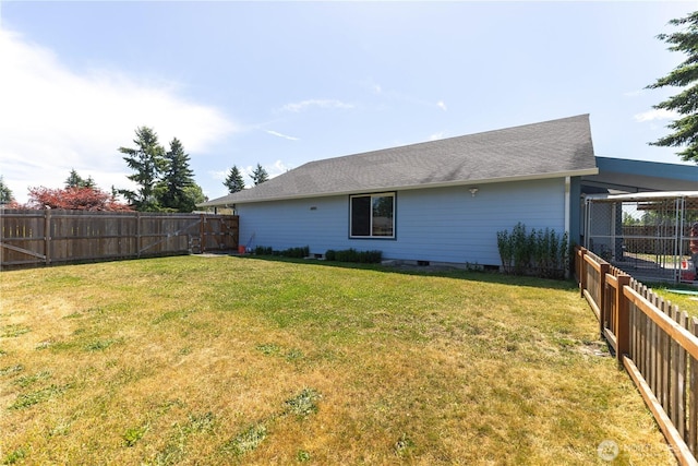 6321 199th Loop SW, Rochester, WA 98579 - rear view of house featuring a fenced backyard and crawl space