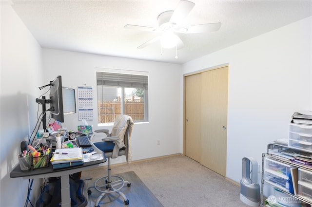 6321 199th Loop SW, Rochester, WA 98579 - office area featuring carpet and a ceiling fan
