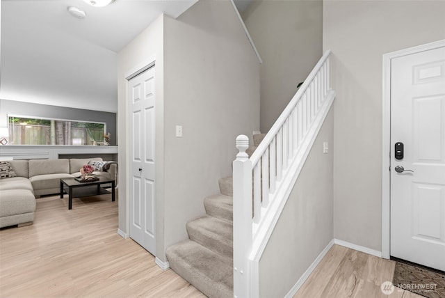 1131 115th St SW Unit E4, Everett, WA 98204 - stairway with wood finished floors and baseboards