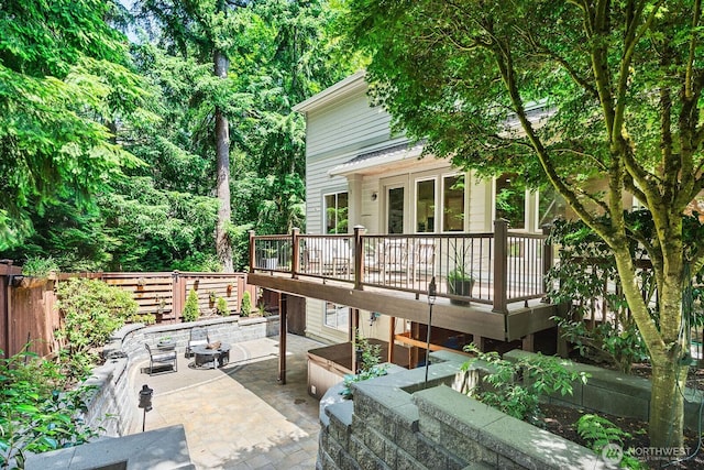 4935 163rd Pl SE, Bellevue, WA 98006 - rear view of property with a patio area, a deck, and french doors