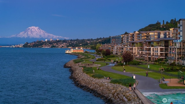 4961 Main St Unit 719, Tacoma, WA 98407 - water view featuring a mountain backdrop