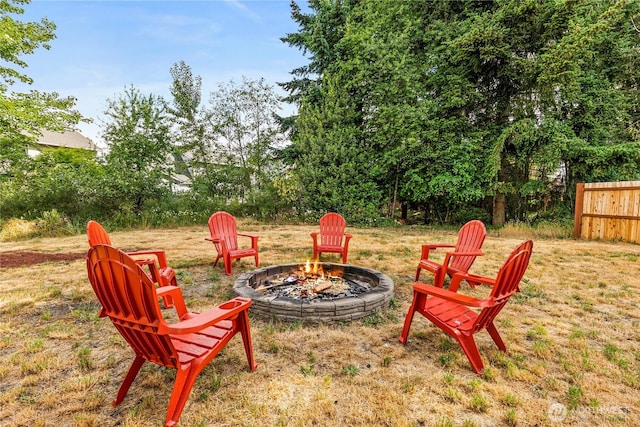 20523 193rd Avenue Ct E, Orting, WA 98360 - view of yard featuring an outdoor fire pit