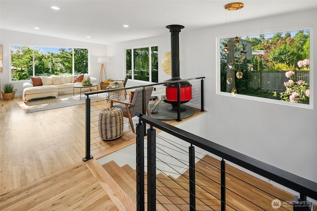 12569 37th Ave NE, Seattle, WA 98125 - living area with wood finished floors and recessed lighting