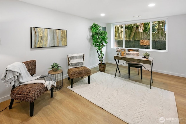 12569 37th Ave NE, Seattle, WA 98125 - office with wood finished floors and recessed lighting
