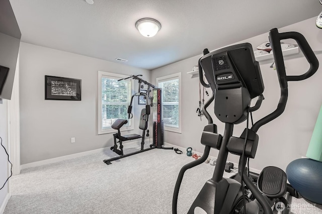 3592 SE 16th St, North Bend, WA 98045 - exercise area featuring baseboards and carpet flooring