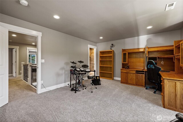 1132 121st St E, Tacoma, WA 98445 - home office with light carpet and recessed lighting