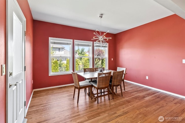 3819 Ridge Ct, Mount Vernon, WA 98274 - dining room featuring light wood-type flooring and a chandelier