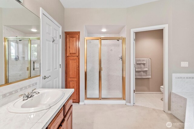 3819 Ridge Ct, Mount Vernon, WA 98274 - full bath with vanity and a shower stall