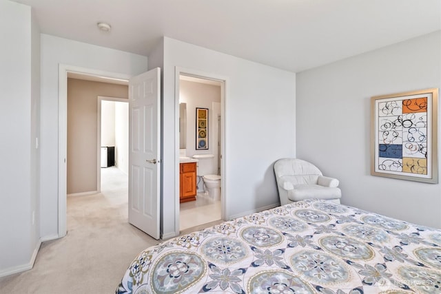 3819 Ridge Ct, Mount Vernon, WA 98274 - bedroom with light carpet and connected bathroom