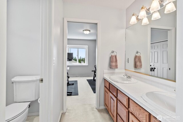 3819 Ridge Ct, Mount Vernon, WA 98274 - bathroom with double vanity and toilet