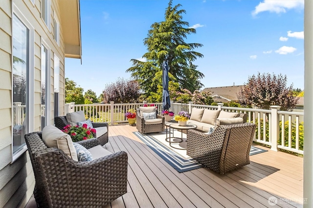 3819 Ridge Ct, Mount Vernon, WA 98274 - wooden terrace with an outdoor hangout area