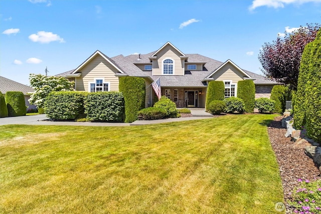 3819 Ridge Ct, Mount Vernon, WA 98274 - traditional home with a front yard and roof with shingles