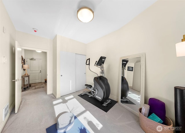 910 Harris Ave Unit 304, Bellingham, WA 98225 - workout area featuring carpet and baseboards