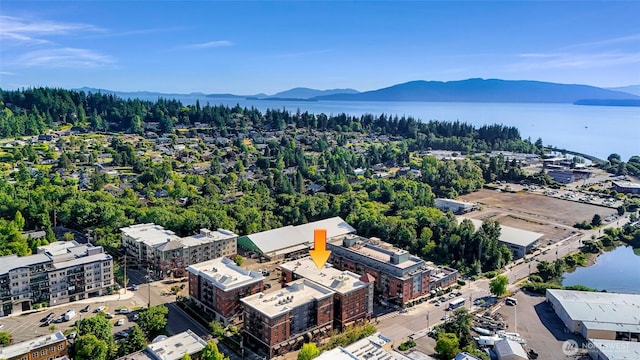 910 Harris Ave Unit 304, Bellingham, WA 98225 - drone / aerial view of a water and mountain view