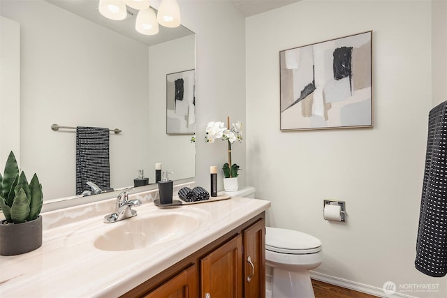 9119 185th Pl SW, Edmonds, WA 98026 - half bathroom with vanity and wood finished floors