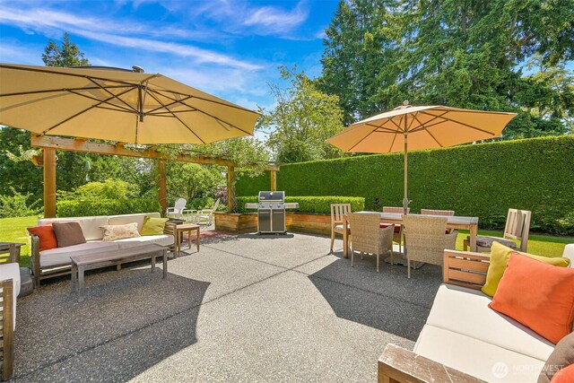 1800 Dakin St, Bellingham, WA 98229 - view of patio with an outdoor hangout area and outdoor dining area