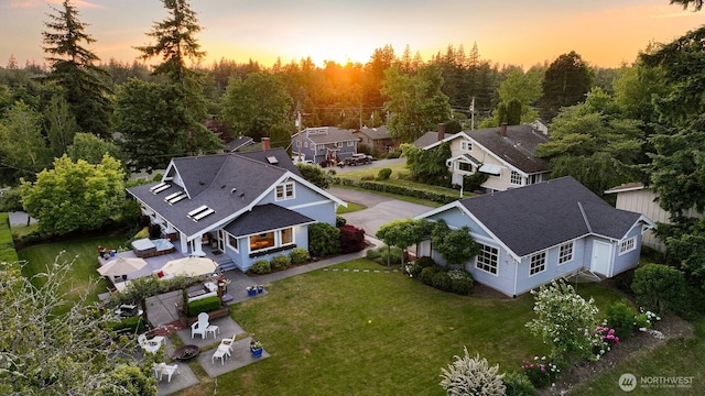 1800 Dakin St, Bellingham, WA 98229 - aerial view at dusk