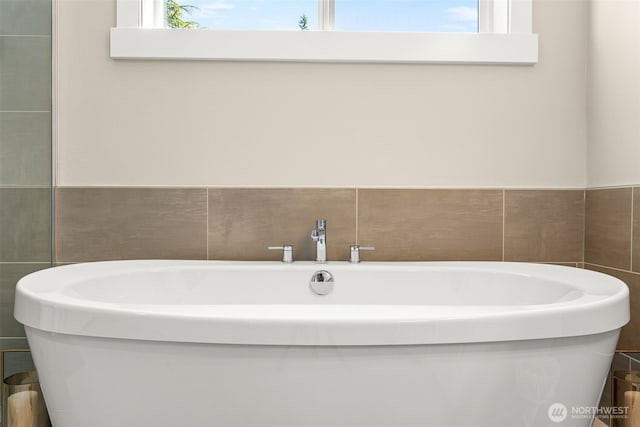 8704 188th St SW, Edmonds, WA 98026 - full bath featuring a freestanding tub and tile walls