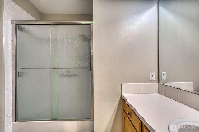 14413 Riverwalk Dr, Sumner, WA 98390 - bathroom with vanity and a stall shower
