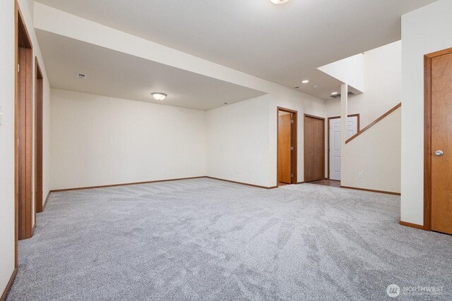 3706 54th St E, Tacoma, WA 98443 - basement with carpet and recessed lighting
