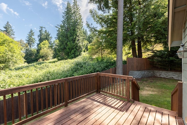 3706 54th St E, Tacoma, WA 98443 - wooden deck featuring a fenced backyard