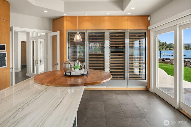 2819 E Lake Sammamish Pkwy NE, Sammamish, WA 98074 - dining room featuring recessed lighting and tile patterned flooring