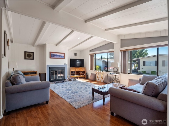 11436 SE 208th St Unit 45, Kent, WA 98031 - living room with wood finished floors and a fireplace with flush hearth