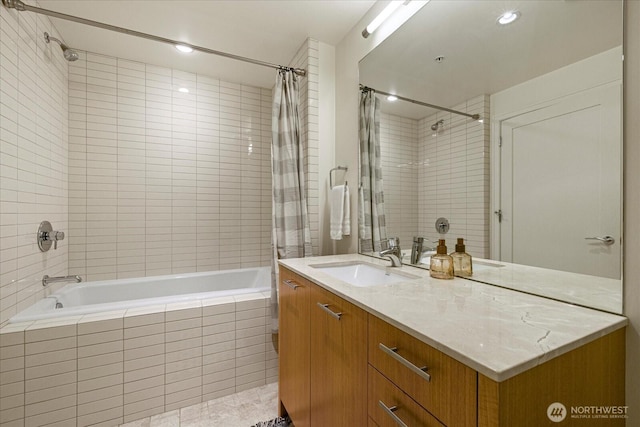 10700 NE 4th St Unit 712, Bellevue, WA 98004 - full bathroom with tiled shower / bath combo and vanity
