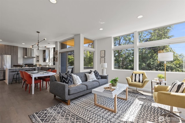 1100 14th Ave, Seattle, WA 98122 - living room with recessed lighting and wood finished floors