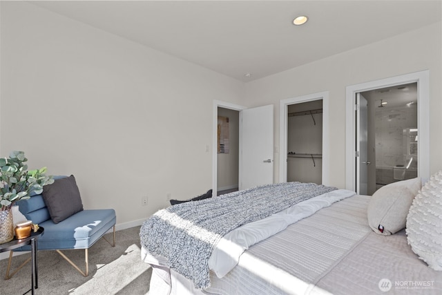 1100 14th Ave, Seattle, WA 98122 - carpeted bedroom featuring a closet and recessed lighting