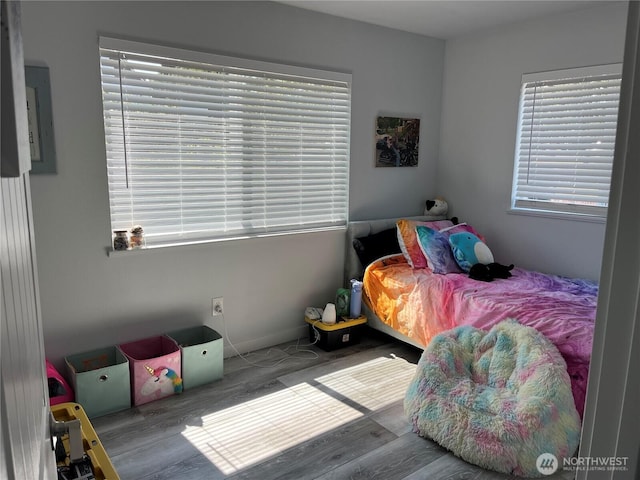 916 35th St, Anacortes, WA 98221 - bedroom with wood finished floors and electric panel