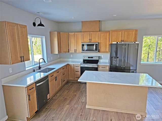 119 Davis View Dr, Centralia, WA 98531 - kitchen with appliances with stainless steel finishes, plenty of natural light, and wood finished floors