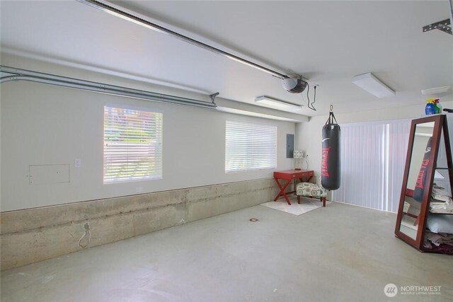 2067 Gilman Dr W, Seattle, WA 98119 - garage with a garage door opener and electric panel