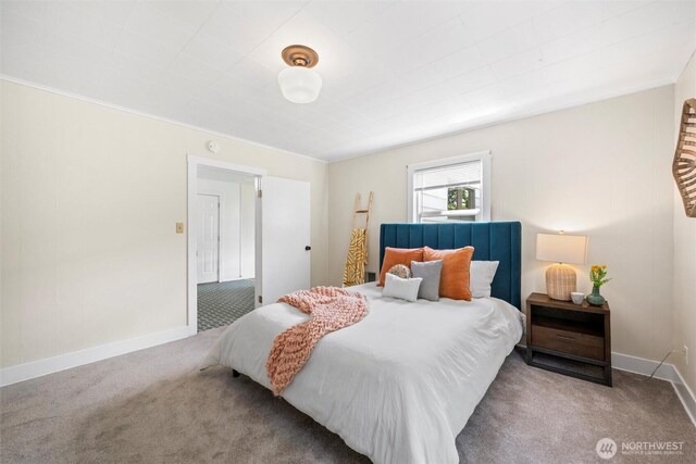 3032 Tulip Rd, Bellingham, WA 98225 - carpeted bedroom with baseboards and ornamental molding