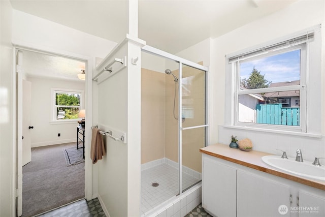 3032 Tulip Rd, Bellingham, WA 98225 - full bath with a shower stall and vanity
