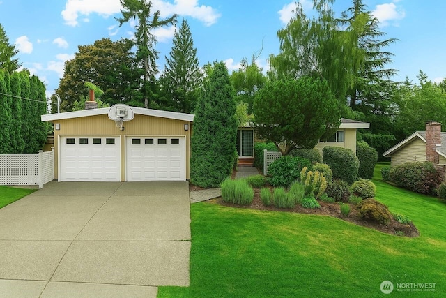 6520 NE 60th St, Seattle, WA 98115 - view of front facade with a front yard and a garage