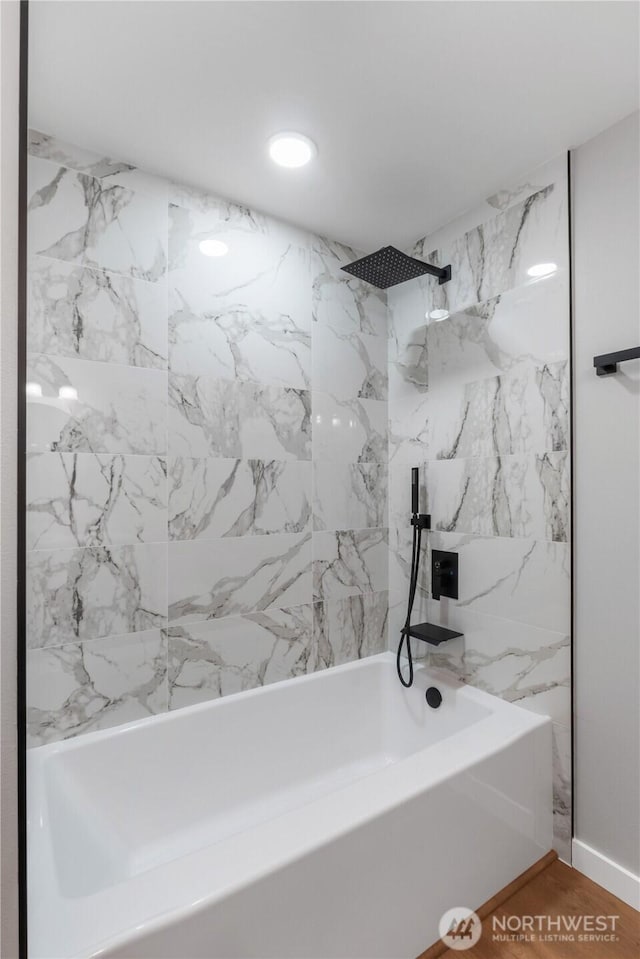 10218 63rd Avenue Ct E, Puyallup, WA 98373 - full bathroom featuring washtub / shower combination