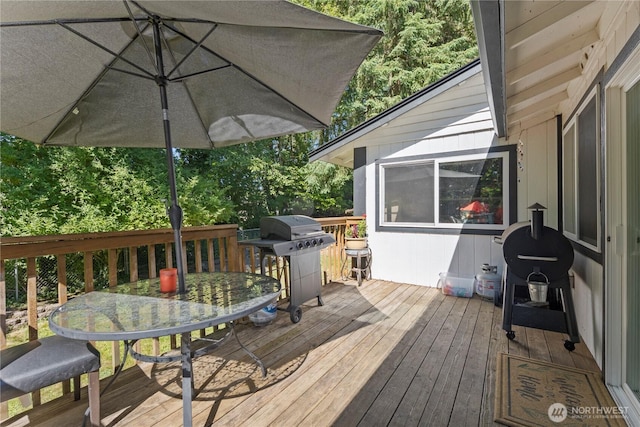 1216 NE Vena Ave, Bremerton, WA 98311 - wooden terrace featuring area for grilling and outdoor dining area