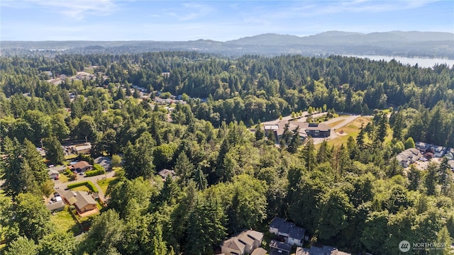 1216 NE Vena Ave, Bremerton, WA 98311 - aerial overview of property's location featuring a forest and mountains