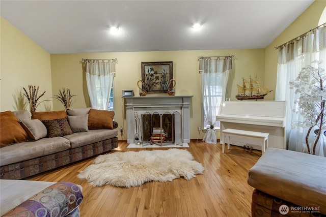 6314 75th Avenue Ct W, University Place, WA 98467 - living area featuring healthy amount of natural light, wood finished floors, and a fireplace with flush hearth