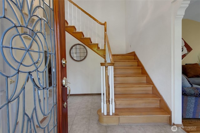 6314 75th Avenue Ct W, University Place, WA 98467 - tiled foyer entrance with stairs