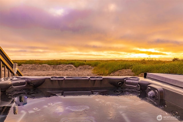 23309 J Pl, Ocean Park, WA 98640 - patio terrace at dusk featuring a hot tub