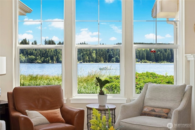 32 Heron Rd, Port Ludlow, WA 98365 - sunroom / solarium featuring a water view